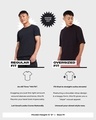 Shop Men's Navy Blue Lets Do Lunch Graphic Printed Oversized T-shirt-Design