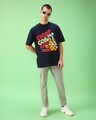Shop Men's Navy Blue Lets Do Lunch Graphic Printed Oversized T-shirt