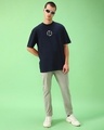 Shop Men's Navy Blue Logan Graphic Printed Oversized T-shirt