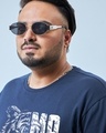 Shop Men's Navy Blue Monster Graphic Printed Plus Size T-shirt