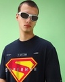 Shop Men's Navy Blue New Gen Graphic Printed Oversized T-shirt