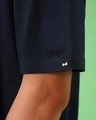Shop Men's Navy Blue New Gen Graphic Printed Oversized T-shirt
