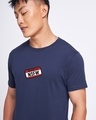 Shop Men's Navy Blue NSFW Typography T-shirt