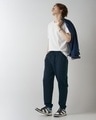 Shop Men's Navy Blue Oversized Cargo Joggers