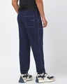 Shop Men's Navy Blue Oversized Joggers-Full