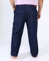 Shop Men's Navy Blue Oversized Plus Size Carpenter Jeans-Design