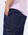 Shop Men's Navy Blue Oversized Plus Size Carpenter Jeans