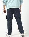 Shop Men's Navy Blue Plus Size Nylon Cargo Parachute Pants-Design