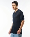 Shop Men's Navy Blue Flatknit Polo T-shirt-Design