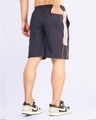 Shop Men's Navy Blue Side Panel Relaxed Fit Shorts-Full