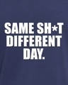 Shop Men's Navy Blue Same Sh*t Typography T-shirt