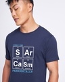 Shop Men's Navy Blue Sargasm Typography T-shirt