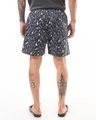 Shop Men's Navy Blue Snoopy All Over Printed Boxers-Full