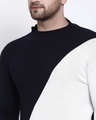 Shop Men's Navy Blue Solid Pullover Sweater