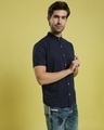 Shop Men's Navy Blue Solid Regular Fit Shirt-Full