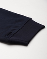 Shop Men's Navy Blue Solid Slim Fit Joggers With Printed Detail