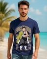 Shop Men's Navy Blue Stone Hashira Graphic Printed T-shirt-Front
