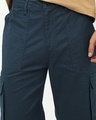 Shop Men's Navy Blue Straight Fit Cargo Pants