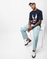 Shop Men's Navy Blue Venom Graphic Printed Oversized T-shirt