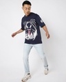 Shop Men's Navy Blue Venom Graphic Printed Oversized T-shirt