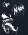 Shop Men's Navy Blue Venom Graphic Printed Oversized T-shirt