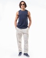 Shop Men's Blue Oversized Vest-Full