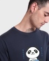 Shop Men's Navy Blue Vroom Panda Graphic Printed T-shirt