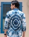 Shop Men's Navy Blue & White Tie & Dye Shirt-Full