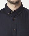 Shop Men's Navy Slim Fit Casual Oxford Shirt