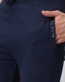 Shop Men's Navy Slim Fit Trackpant-Full