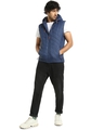 Shop Men's Navy Sleeveless Puffer Jacket-Full