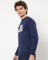 Shop Men's Navy Workin Typography Sweatshirt-Design