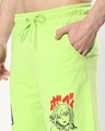 Shop Men's Neon Green Duds Anime Girl Graphic Printed Relaxed Fit Shorts