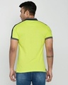 Shop Men's Neon Lime-Navy Sporty Sleeve Panel Polo T-Shirt-Design