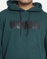 Shop Men's Blue No Mad Typography Plus Size Oversized Layered Sweatshirt Hoodie