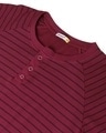 Shop Men's Not So Wine Stripe Henley Full Sleeve T-shirt