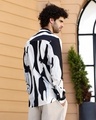 Shop Men's Obsidian Black & Daisy White Abstract Printed Shirt-Design