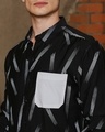 Shop Men's Obsidian Black & White All Over Printed Shirt