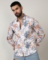Shop Men's Off White All Over Tropical Printed Shirt-Front