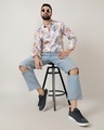 Shop Men's Off White All Over Tropical Printed Shirt-Full