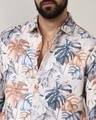 Shop Men's Off White All Over Tropical Printed Shirt