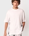 Shop Men's Off White Camouflage Printed Oversized T-shirt-Front