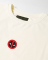 Shop Men's Off White King Deadpool Graphic Printed Oversized Sweatshirt