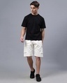 Shop Men's Off White Loose Comfort Fit Cargo Shorts-Design