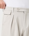 Shop Men's Off White Loose Fit Korean Pants