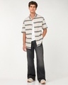 Shop Men's Off White Textured Oversized Shirt-Full