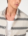 Shop Men's Off White Textured Oversized Shirt