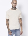 Shop Men's Off White Self Designed T-shirt-Front