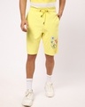 Shop Men's Oh Phak Birthday Yellow Badge Print Shorts-Front