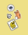 Shop Men's Oh Phak Birthday Yellow Badge Print Shorts-Full
